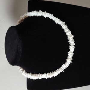 White Shell Chip Necklace